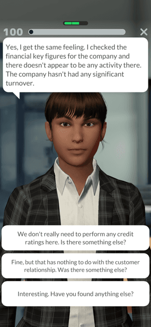 Screenshot from the AML app (10/13)