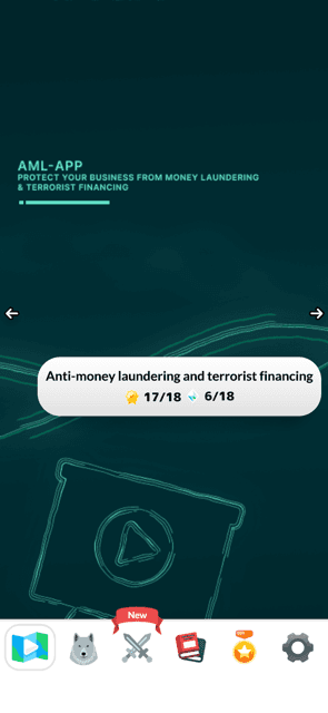 Screenshot from the AML app (12/13)