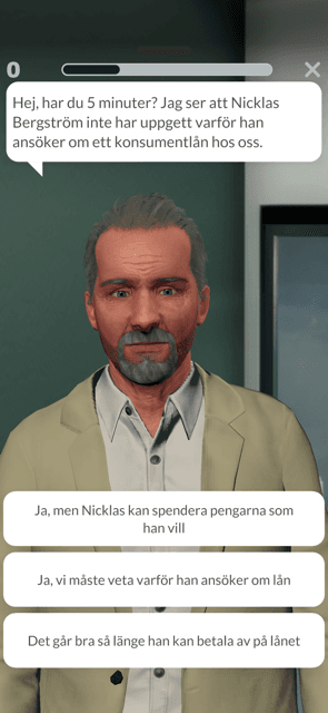 Skärmbild från AML-appen (5/6)