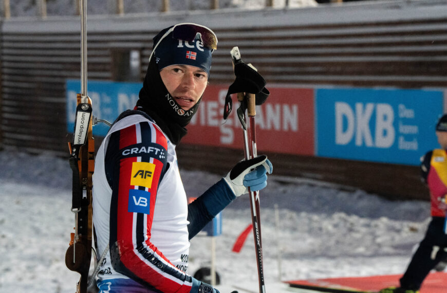 AML-appen er stolt sponsor av skiskytteren Sturla Holm Lægreid